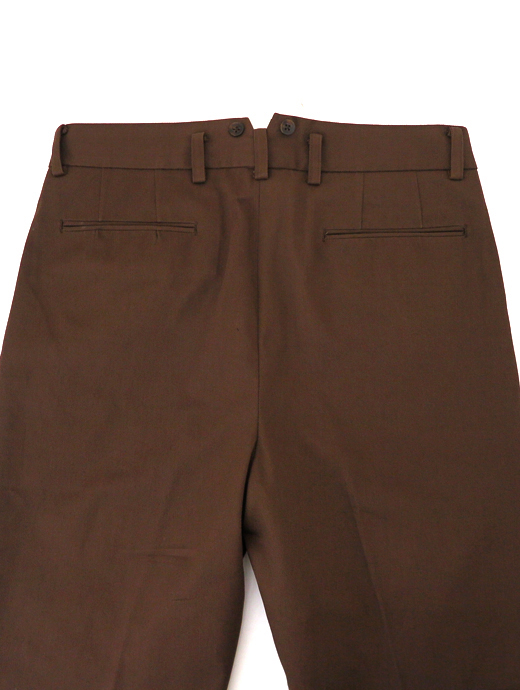 Laboratory of Last Resort/ラボラトリー・オブ・ラスト・リゾート　2プリーツコットントラウザーズウィンザーモデル/ヴィンテージコットンツイル　llr520604-ブラウン
