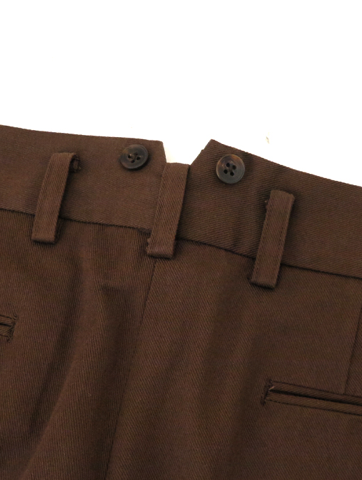 Laboratory of Last Resort/ラボラトリー・オブ・ラスト・リゾート　2プリーツコットントラウザーズウィンザーモデル/ヴィンテージコットンツイル　llr520604-ブラウン