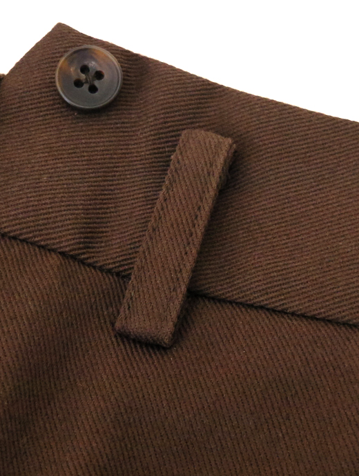 Laboratory of Last Resort/ラボラトリー・オブ・ラスト・リゾート　2プリーツコットントラウザーズウィンザーモデル/ヴィンテージコットンツイル　llr520604-ブラウン