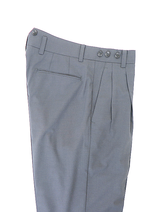 Laboratory of Last Resort/ラボラトリー・オブ・ラスト・リゾート　2プリーツコットントラウザーズウィンザーモデル/ウールトロピカル　llr520801-グレー