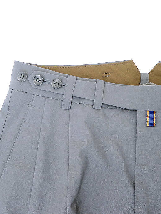 Laboratory of Last Resort/ラボラトリー・オブ・ラスト・リゾート　2プリーツコットントラウザーズウィンザーモデル/ウールトロピカル　llr520801-グレー