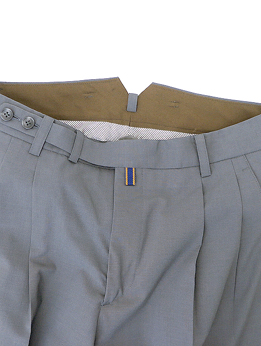 Laboratory of Last Resort/ラボラトリー・オブ・ラスト・リゾート　2プリーツコットントラウザーズウィンザーモデル/ウールトロピカル　llr520801-グレー