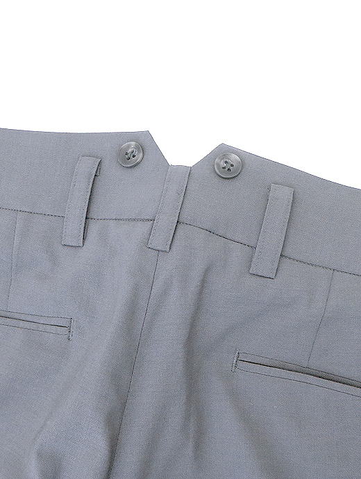 Laboratory of Last Resort/ラボラトリー・オブ・ラスト・リゾート　2プリーツコットントラウザーズウィンザーモデル/ウールトロピカル　llr520801-グレー