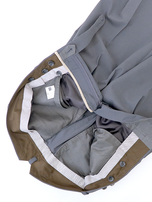Laboratory of Last Resort/ラボラトリー・オブ・ラスト・リゾート　2プリーツコットントラウザーズウィンザーモデル/ウールトロピカル　llr520801-グレー