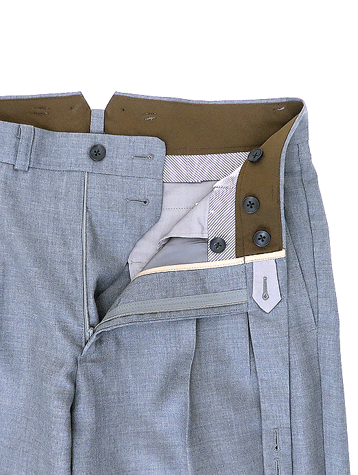 Laboratory of Last Resort/ラボラトリー・オブ・ラスト・リゾート　2プリーツコットントラウザーズウィンザーモデル/ウールツイル　llr520802-グレー