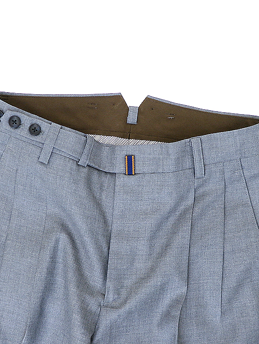 Laboratory of Last Resort/ラボラトリー・オブ・ラスト・リゾート　2プリーツコットントラウザーズウィンザーモデル/ウールツイル　llr520802-グレー