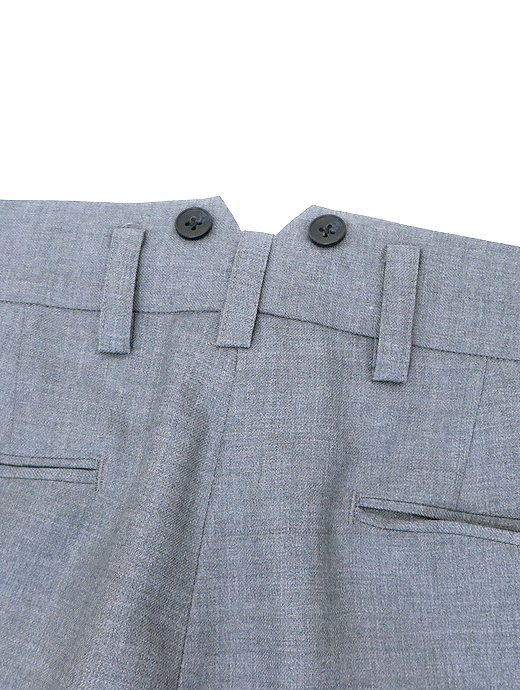 Laboratory of Last Resort/ラボラトリー・オブ・ラスト・リゾート　2プリーツコットントラウザーズウィンザーモデル/ウールツイル　llr520802-グレー