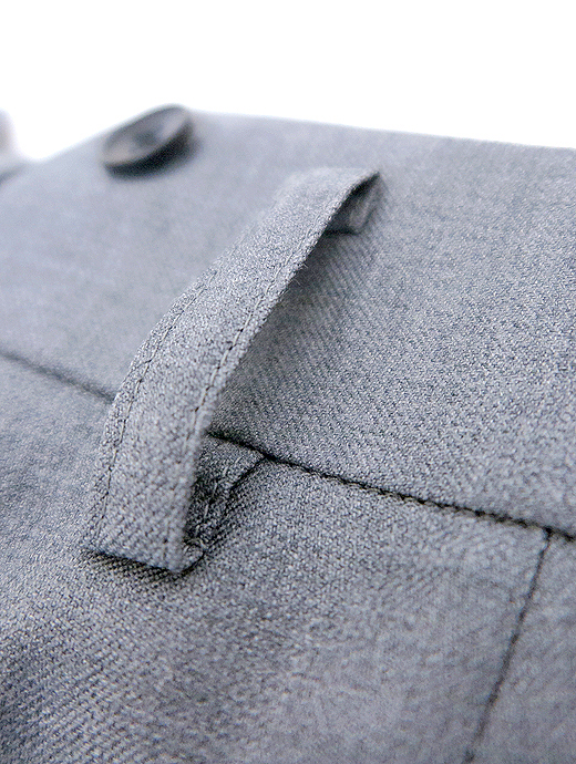 Laboratory of Last Resort/ラボラトリー・オブ・ラスト・リゾート　2プリーツコットントラウザーズウィンザーモデル/ウールツイル　llr520802-グレー