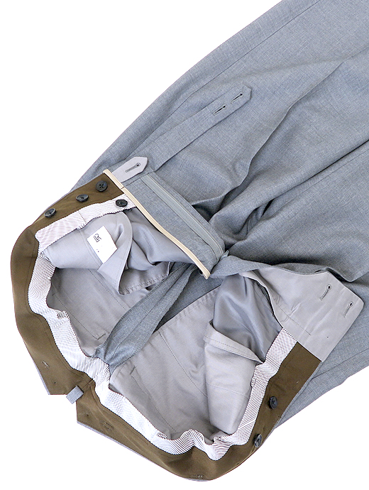 Laboratory of Last Resort/ラボラトリー・オブ・ラスト・リゾート　2プリーツコットントラウザーズウィンザーモデル/ウールツイル　llr520802-グレー