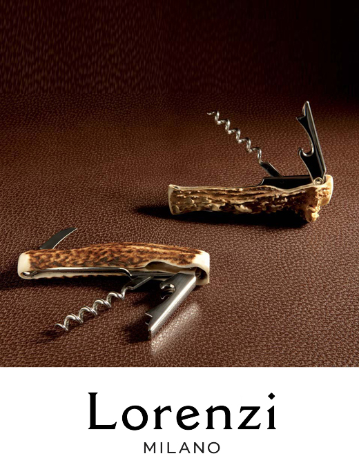 Lorenzi/ロレンツィ　ソムリエナイフ/ワインオープナー/鹿の角　lor421407-ナチュラル