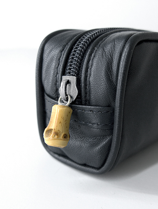 Lorenzi/ロレンツィ　レザーミニポーチ　lor520801-ブラック
