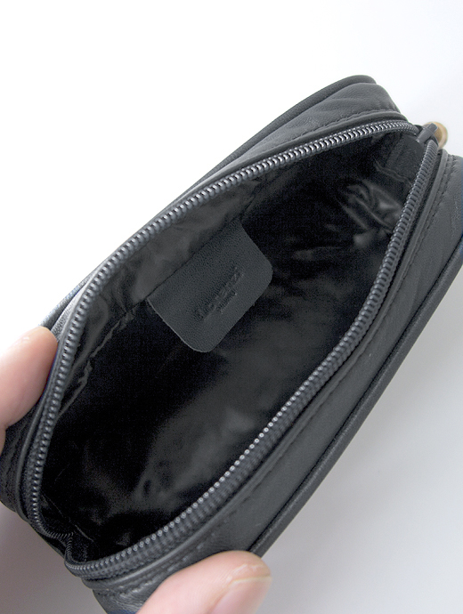 Lorenzi/ロレンツィ　レザーミニポーチ　lor520801-ブラック