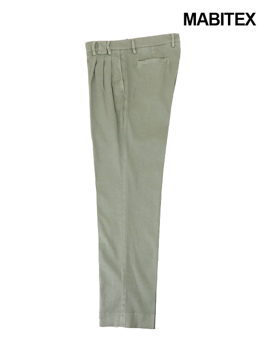 MABITEX/マビテックス　リネンコットンパンツ　mab520601-カーキベージュ