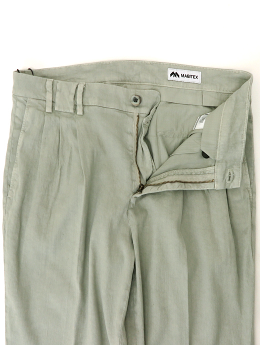 MABITEX/マビテックス　リネンコットンパンツ　mab520601-カーキベージュ
