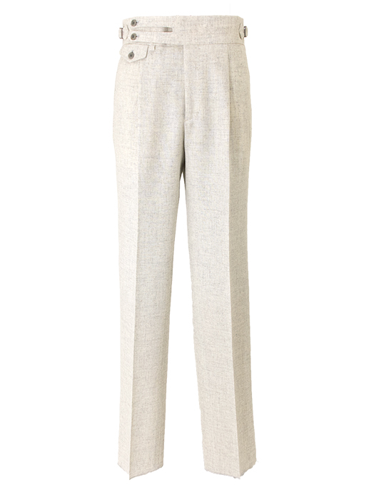 Massimo Corrado/マッシモ・コラード　別注トラウザーズ/ウィンザーモデル/ウールカシミア　mac502001-スノーグレー