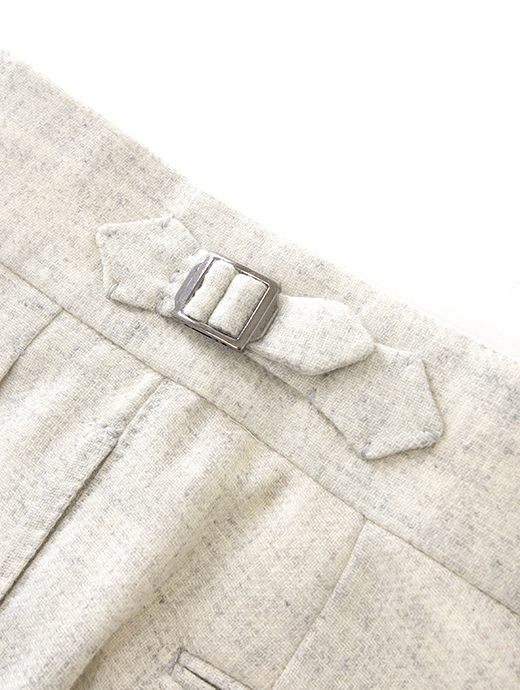 Massimo Corrado/マッシモ・コラード　別注トラウザーズ/ウィンザーモデル/ウールカシミア　mac502001-スノーグレー