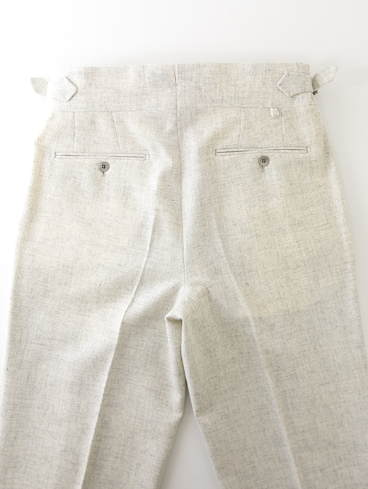 Massimo Corrado/マッシモ・コラード　別注トラウザーズ/ウィンザーモデル/ウールカシミア　mac502001-スノーグレー