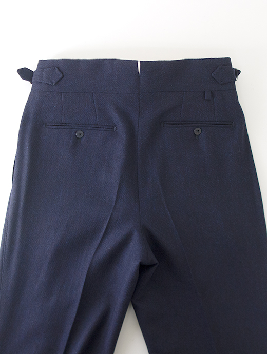 Massimo Corrado/マッシモ・コラード　別注トラウザーズ/ウィンザーモデル/ウールカシミア　mac502002-ネイビーブルー