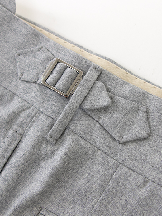 Massimo Corrado/マッシモ・コラード　2WAYトラウザーズ/スムースサキソニーウール　mac502003-ライトグレー