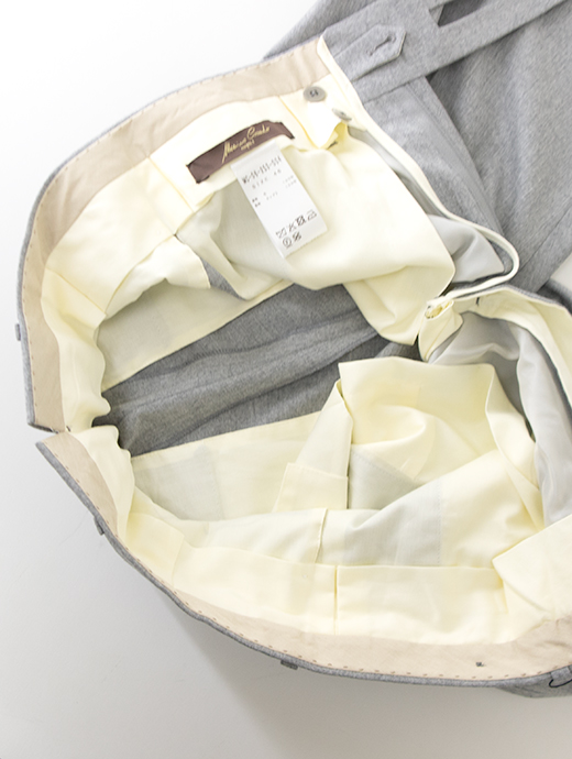 Massimo Corrado/マッシモ・コラード　2WAYトラウザーズ/スムースサキソニーウール　mac502003-ライトグレー