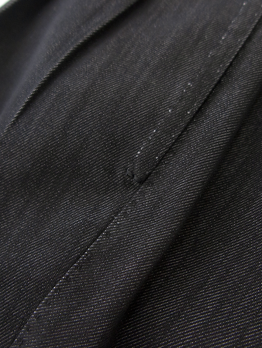 Massimo Corrado/マッシモ・コラード　ベルトレストラウザーズ/リジッドブラックデニム　mac502201-ブラック