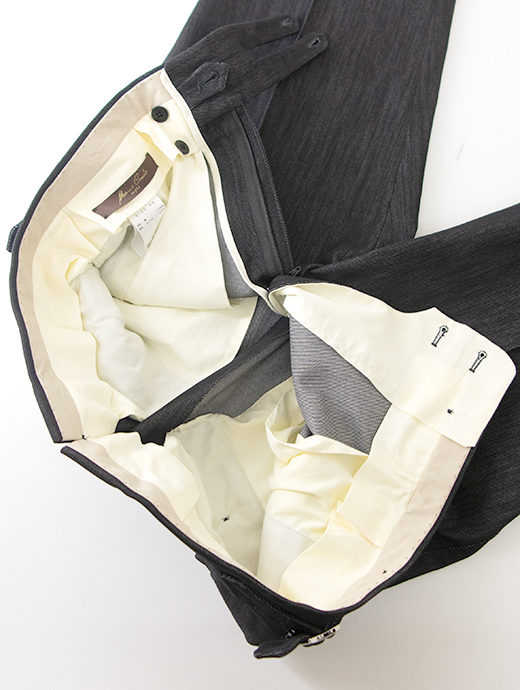 Massimo Corrado/マッシモ・コラード　ベルトレストラウザーズ/リジッドブラックデニム　mac502201-ブラック