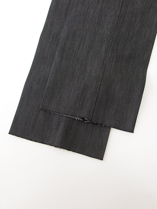 Massimo Corrado/マッシモ・コラード　ベルトレストラウザーズ/リジッドブラックデニム　mac502201-ブラック