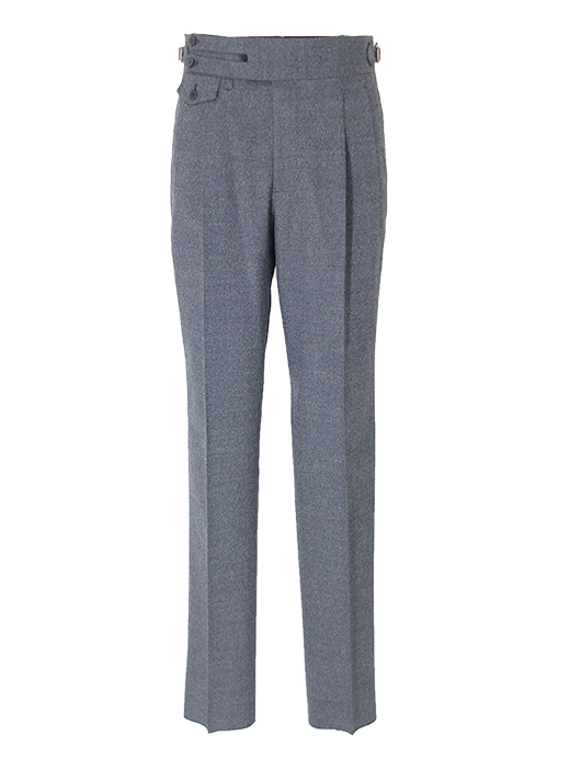 Massimo Corrado/マッシモ・コラード　ベルトレストラウザーズ/メランジウール　mac502202-ブルーグレー