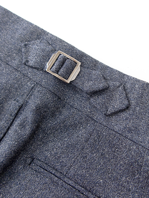 Massimo Corrado/マッシモ・コラード　ベルトレストラウザーズ/メランジウール　mac502202-ブルーグレー