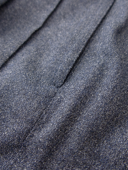 Massimo Corrado/マッシモ・コラード　ベルトレストラウザーズ/メランジウール　mac502202-ブルーグレー