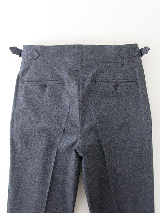 Massimo Corrado/マッシモ・コラード　ベルトレストラウザーズ/メランジウール　mac502202-ブルーグレー