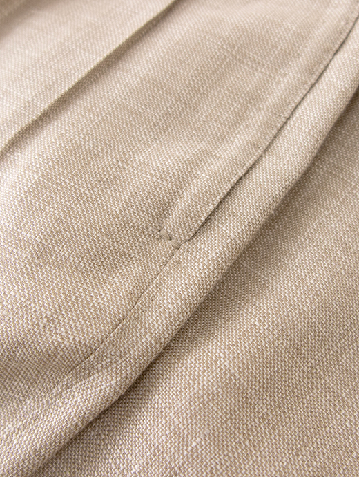 【26SS】Massimo Corrado/マッシモ・コラード　リネンウール/ベルトレストラウザーズ　mac502203-ライトブラウン