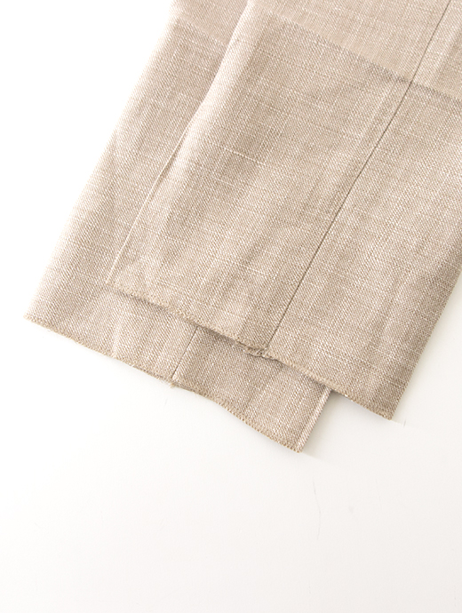 【26SS】Massimo Corrado/マッシモ・コラード　リネンウール/ベルトレストラウザーズ　mac502203-ライトブラウン