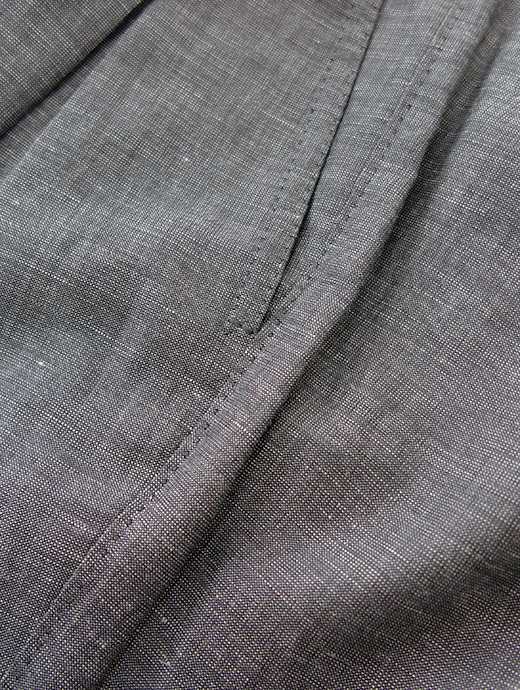 【26SS】Massimo Corrado/マッシモ・コラード　ウールリネン/ベルトレストラウザーズ　mac502204-グレー