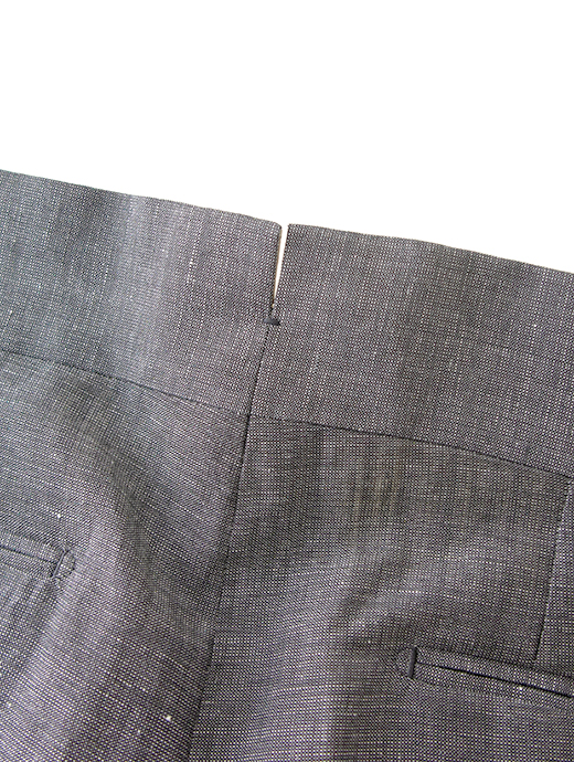 【26SS】Massimo Corrado/マッシモ・コラード　ウールリネン/ベルトレストラウザーズ　mac502204-グレー