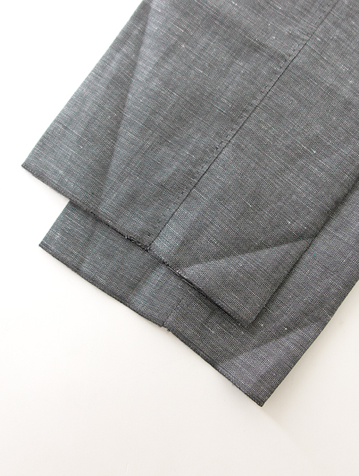 【26SS】Massimo Corrado/マッシモ・コラード　ウールリネン/ベルトレストラウザーズ　mac502204-グレー