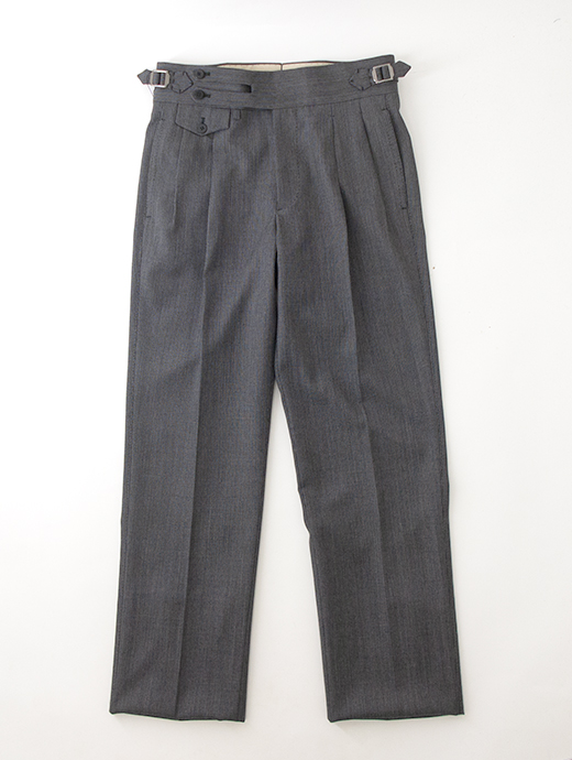 Massimo Corrado/マッシモ・コラード　マイクロヘリンボーンウール/別注トラウザーズ/ウィンザーモデル　mac502205-グレー