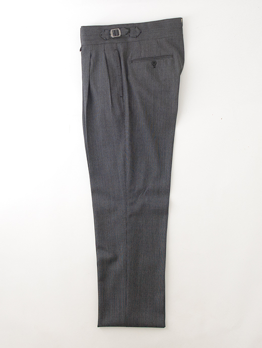 Massimo Corrado/マッシモ・コラード　マイクロヘリンボーンウール/別注トラウザーズ/ウィンザーモデル　mac502205-グレー