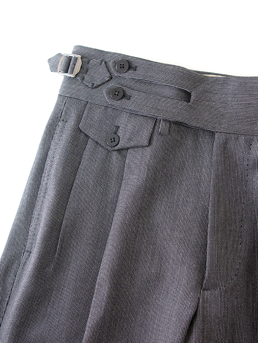 Massimo Corrado/マッシモ・コラード　マイクロヘリンボーンウール/別注トラウザーズ/ウィンザーモデル　mac502205-グレー