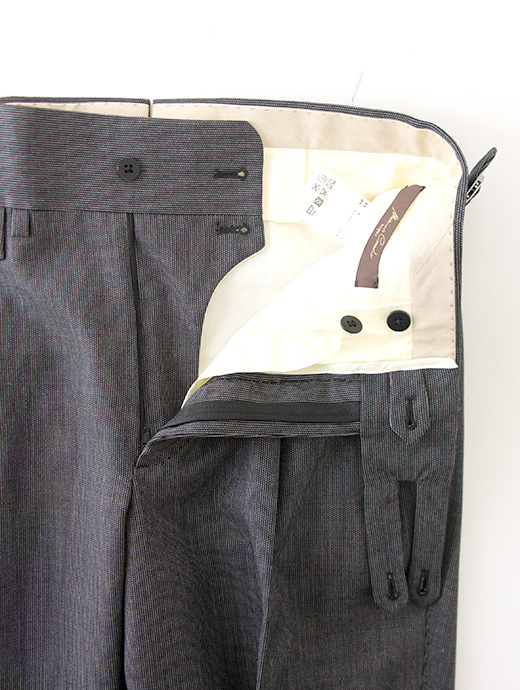 Massimo Corrado/マッシモ・コラード　マイクロヘリンボーンウール/別注トラウザーズ/ウィンザーモデル　mac502205-グレー