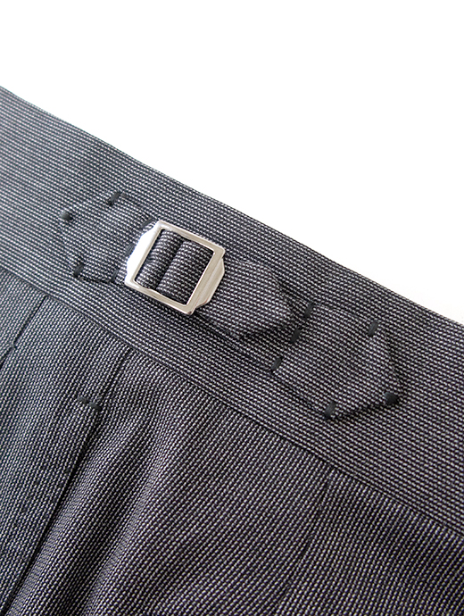 Massimo Corrado/マッシモ・コラード　マイクロヘリンボーンウール/別注トラウザーズ/ウィンザーモデル　mac502205-グレー