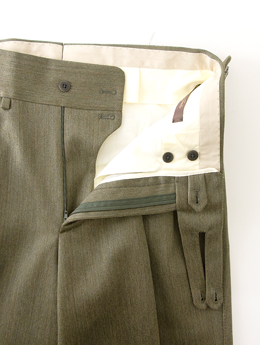 Massimo Corrado/マッシモ・コラード　ウィンターソラーロ/別注トラウザーズ/ウィンザーモデル　mac502206-ソラーログリーン