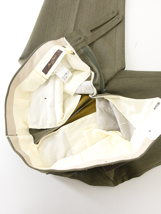 Massimo Corrado/マッシモ・コラード　ウィンターソラーロ/別注トラウザーズ/ウィンザーモデル　mac502206-ソラーログリーン