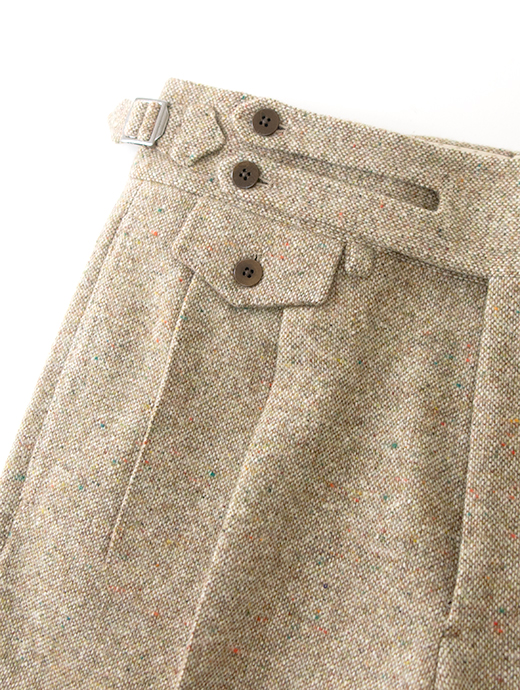 Massimo Corrado/マッシモ・コラード　ホームスパンツイード/別注トラウザーズ/ウィンザーモデル　mac502207-ベージュ