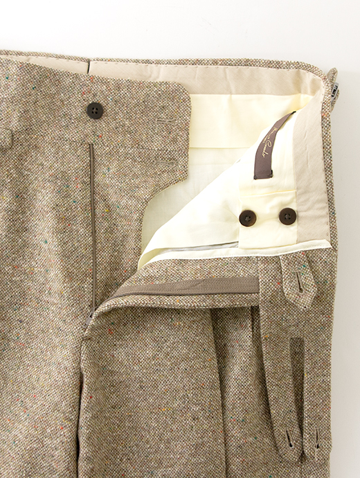 Massimo Corrado/マッシモ・コラード　ホームスパンツイード/別注トラウザーズ/ウィンザーモデル　mac502207-ベージュ