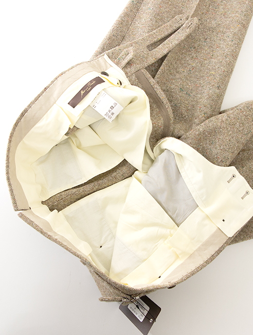 Massimo Corrado/マッシモ・コラード　ホームスパンツイード/別注トラウザーズ/ウィンザーモデル　mac502207-ベージュ