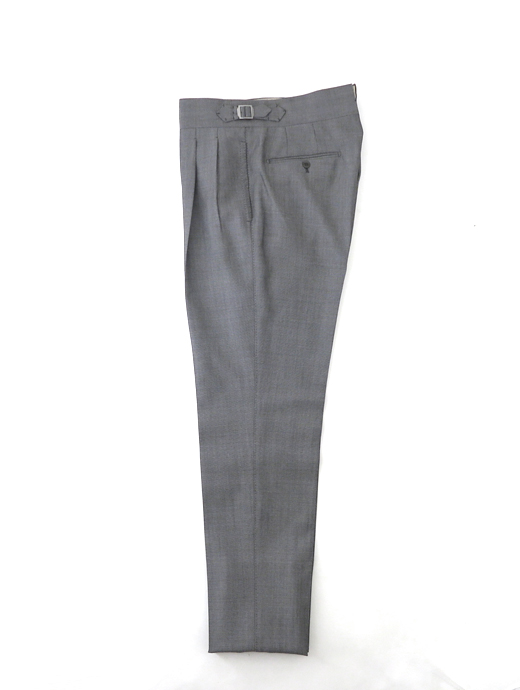 Massimo Corrado/マッシモ・コラード　ウールモヘア/ベルトレストラウザーズ　mac520201-グレー