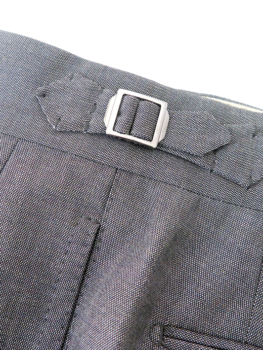 Massimo Corrado/マッシモ・コラード　ウールモヘア/ベルトレストラウザーズ　mac520201-グレー