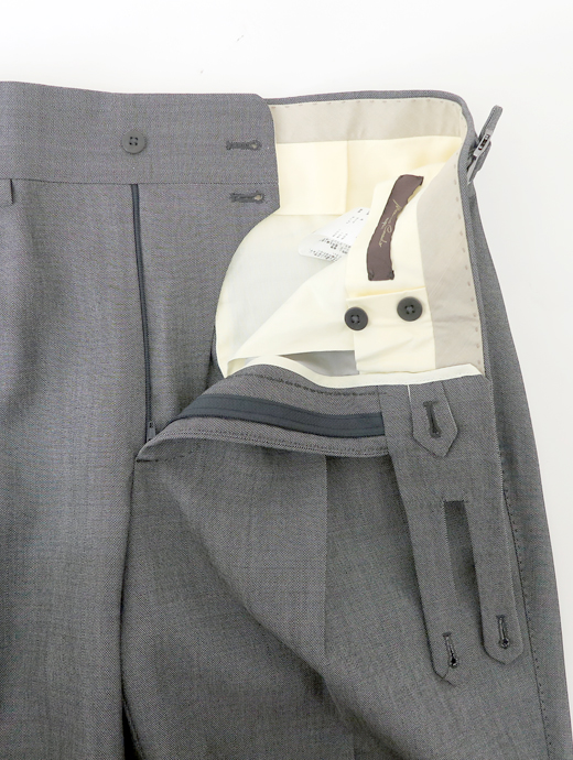 Massimo Corrado/マッシモ・コラード　ウールモヘア/ベルトレストラウザーズ　mac520201-グレー