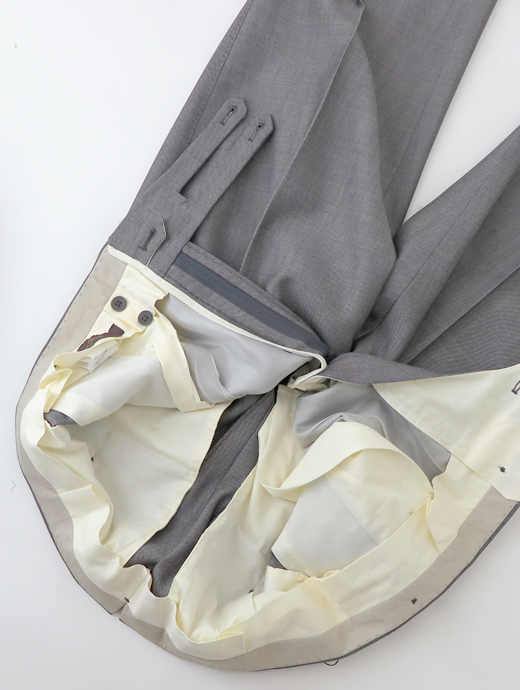 Massimo Corrado/マッシモ・コラード　ウールモヘア/ベルトレストラウザーズ　mac520201-グレー